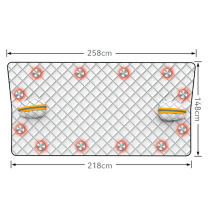 SUITU R-3945 Car Winter Front Glass Snow Shield Defrost Sunshade Thickened Car Clothing, Style: 12 Magnets Three Layers Thickened