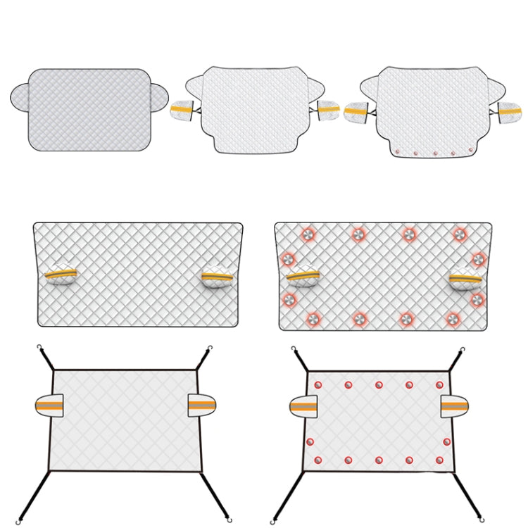 SUITU R-3945 Pare-Brise Avant de Voiture Hiver, Protection Neige, Dégivreur, Pare-Soleil Épaissi pour Voiture, Style : Couverture 12 Aimants