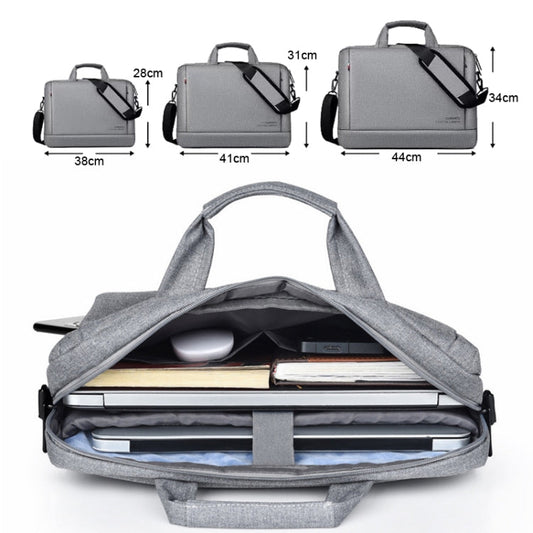 OUMANTU 020 Sacoche pour ordinateur portable en tissu Oxford, sac à dos pour ordinateur portable, taille : 14 pouces (gris clair)