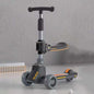 MIJIAQI 01 3 In 1 Multifunctional Foldable Children Scooter with Music and Lights, Spec: Gray Seat