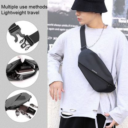 HAOSHUAI 1100-20 Men Waist Bag Outdoor Running Mobile Phone Bag(Black)