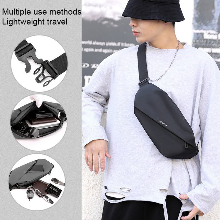 HAOSHUAI 1100-20 Sac Banane Homme pour Course à Pied et Téléphone Portable (Bleu Foncé)