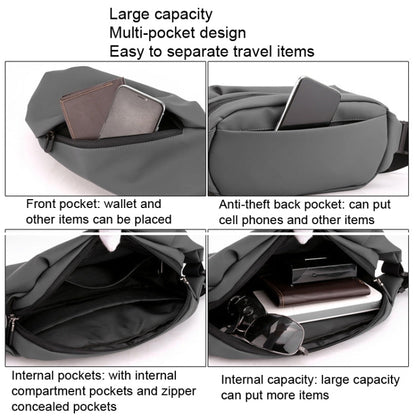 HAOSHUAI 1100-20 Men Waist Bag Outdoor Running Mobile Phone Bag(Black)