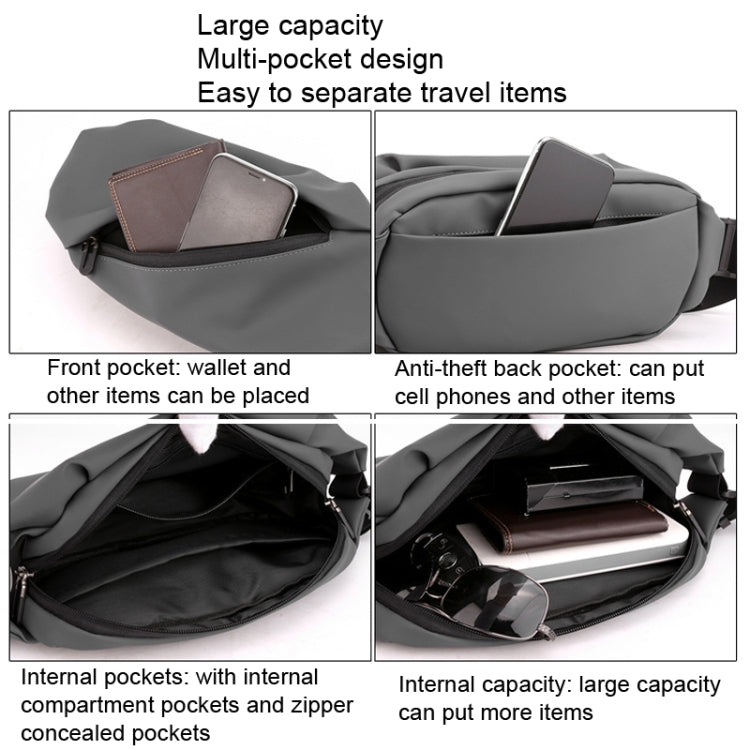 HAOSHUAI 1100-20 Sac Banane Homme pour Course à Pied et Téléphone Portable (Bleu Foncé)