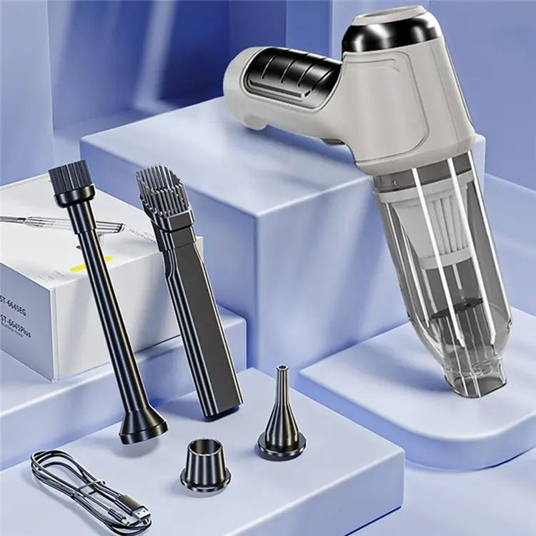 SUITU Aspirateur à main sans fil humide et sec pour voiture, style : gris blanc de base