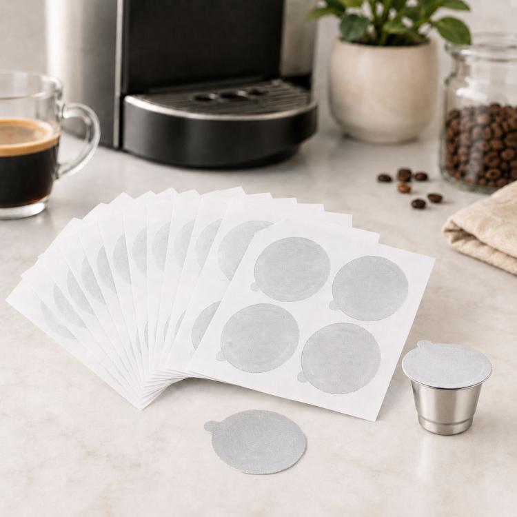 120 PCS / Bag iCafilas Disposable Coffee Capsule Aluminum Foil Self-adhesive Closure Film