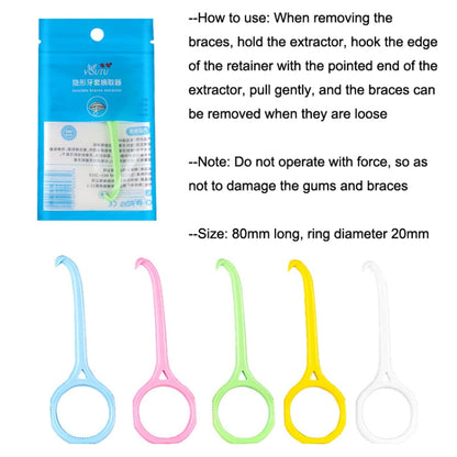 YOUTU 3pcs Invisible Braces Extractor Picking Hooks And Removing(White)
