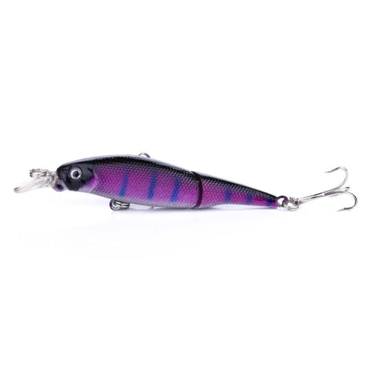 HENGJIA JM010 9cm 7g Leurre bionique 2 sections avec perles, appât artificiel de type Minnow (2)
