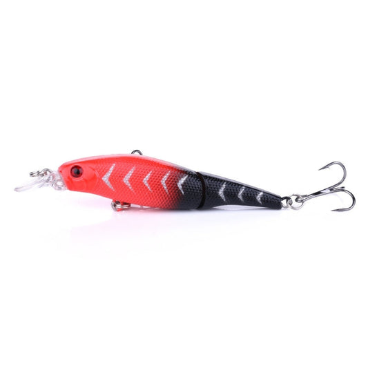 HENGJIA JM010 Leurre bionique 2 sections de 9 cm et 7 g avec billes Plongée Mino Leurre artificiel (6)