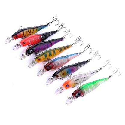 HENGJIA JM010 9cm 7g 2 Sections Bionic Bait With Beads Diving Mino Fake Bait(6)
