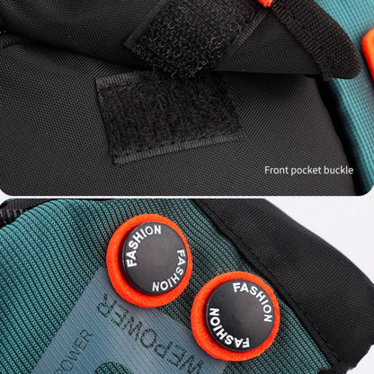 HAOSHUAI 5601 Men Leisure Waterproof Chest Bag Messenger Large Capacity Commute Bag(Dark Green)