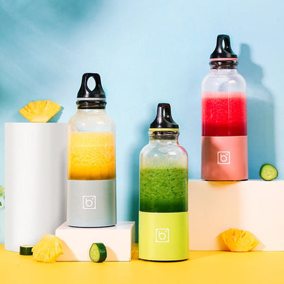 Bingo Mini Portable Juicer Home 6 Knife Head Charging Electric Juice Cup(Macaron Blue)