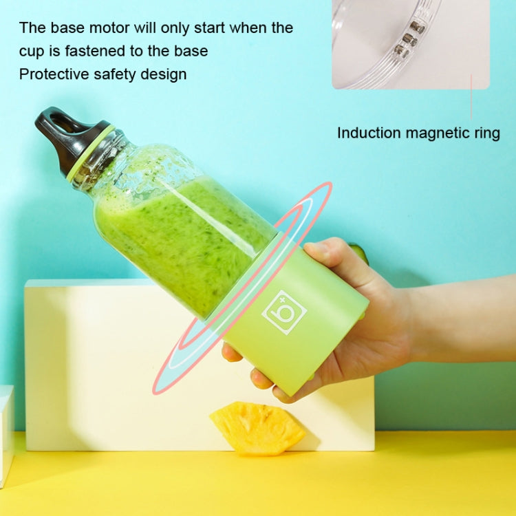 Bingo Mini mixeur portable domestique 6 lames tasse à jus électrique rechargeable (rose macaron)