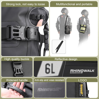 Rhinowalk MT2206 6L Waterproof Motorcycle Bumper Bag Outdoor Riding Bag(Green)