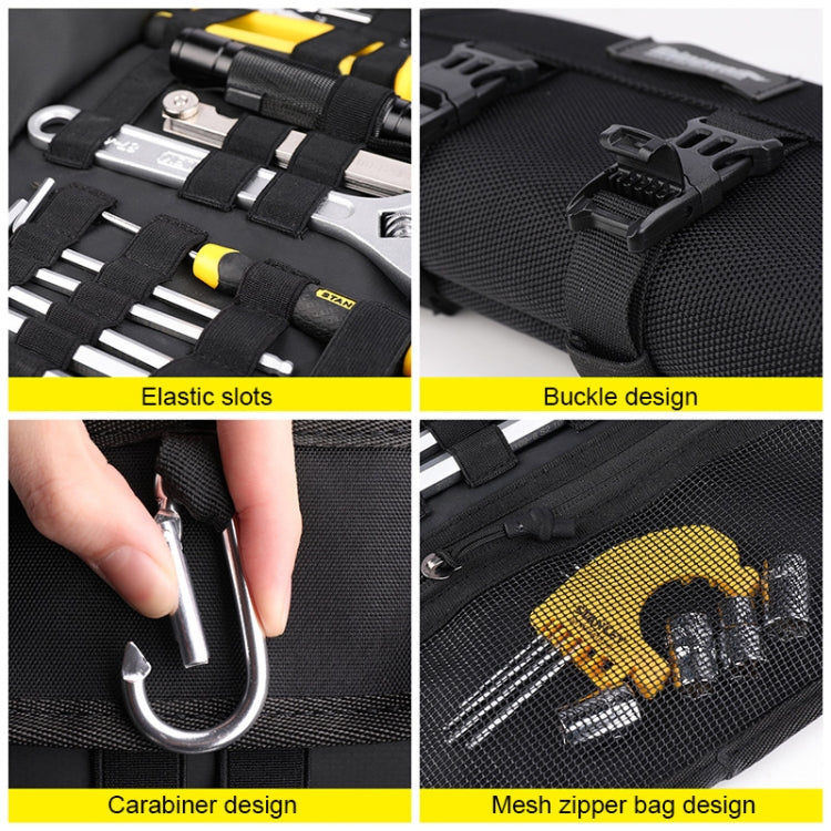 Sac de rangement pour outils d'entretien de moto Rhinowalk MT103, sac de kit de réparation portable (vert)