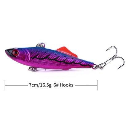 HENGJIA VI032 Full Swimming Layer VIB Fake Bait Plastic Fish Bait, Size: 7cm 16.5g(4)