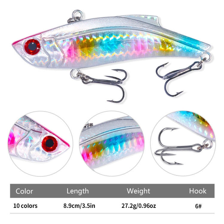 HENGJIA VI025 Submerged Trembling Swimming VIB Lure Plastic Fake Bait, Size: 9cm 28g(6)