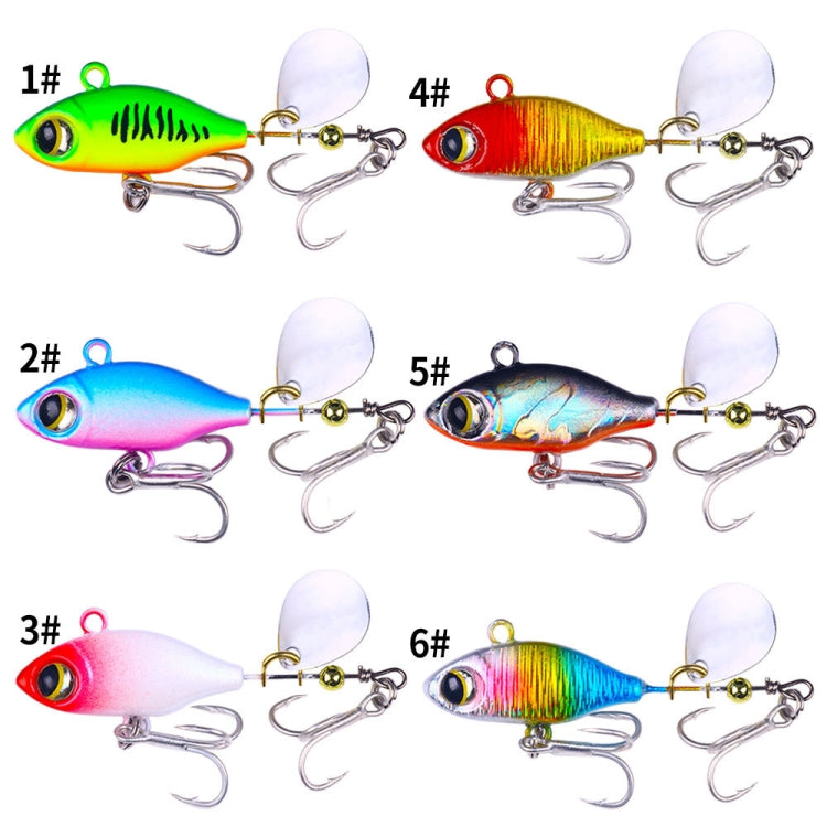 HENGJIA VIB Submergés Leurre de Pêche Souple, Taille : 4,8cm 7g (Boîte de 6 Couleurs)