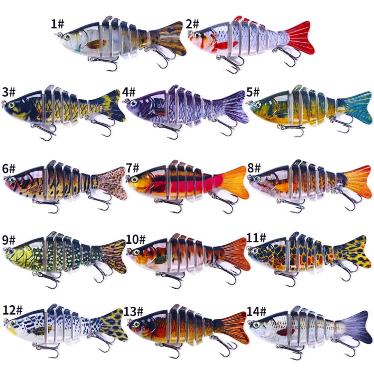HENGJIA JM062 7 Section Fish Fake Lures VIB Minnow Fishing Lures, Size: 10cm 15g(5)