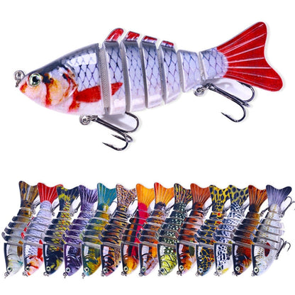 HENGJIA JM062 7 Section Fish Fake Lures VIB Minnow Fishing Lures, Size: 10cm 15g(3)