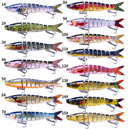 HENGJIA JM063 Leurre Articulé Coulant 8 Sections, Taille : 13,4cm 18g(8)