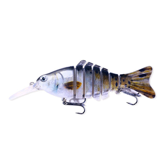 HENGJIA JM065 Leurre de pêche Luya 12 cm, poisson multi-sections à coulée (1)