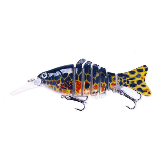 HENGJIA JM065 12cm Luya Matériel de pêche appât Leurre de pêche coulant multi-sections (8)