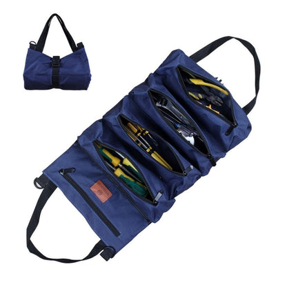 WESSLECO Oxford Cloth Electrical Hardware Hanging Tool Storage Bag(Blue)