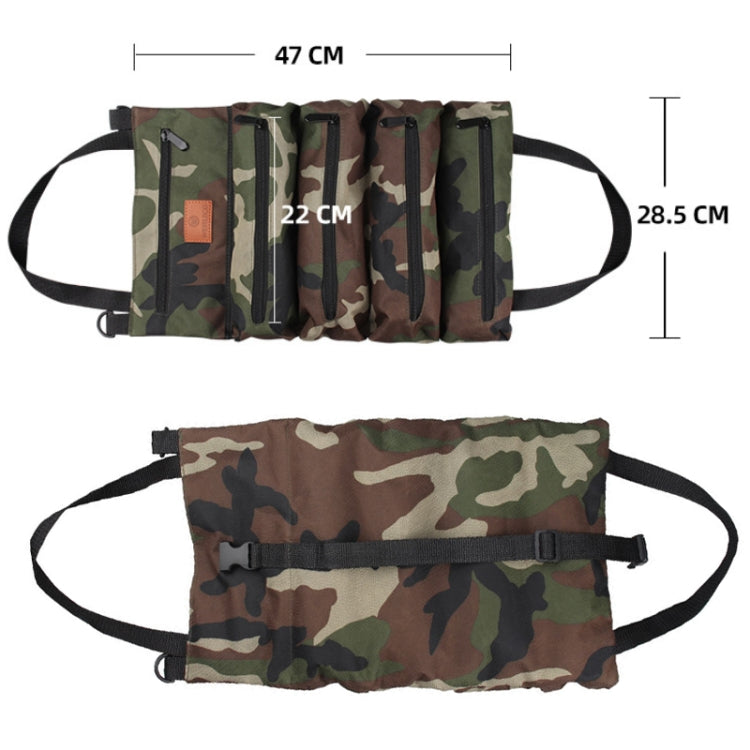 WESSLECO Oxford Cloth Electrical Hardware Hanging Tool Storage Bag(Camouflage Gray)