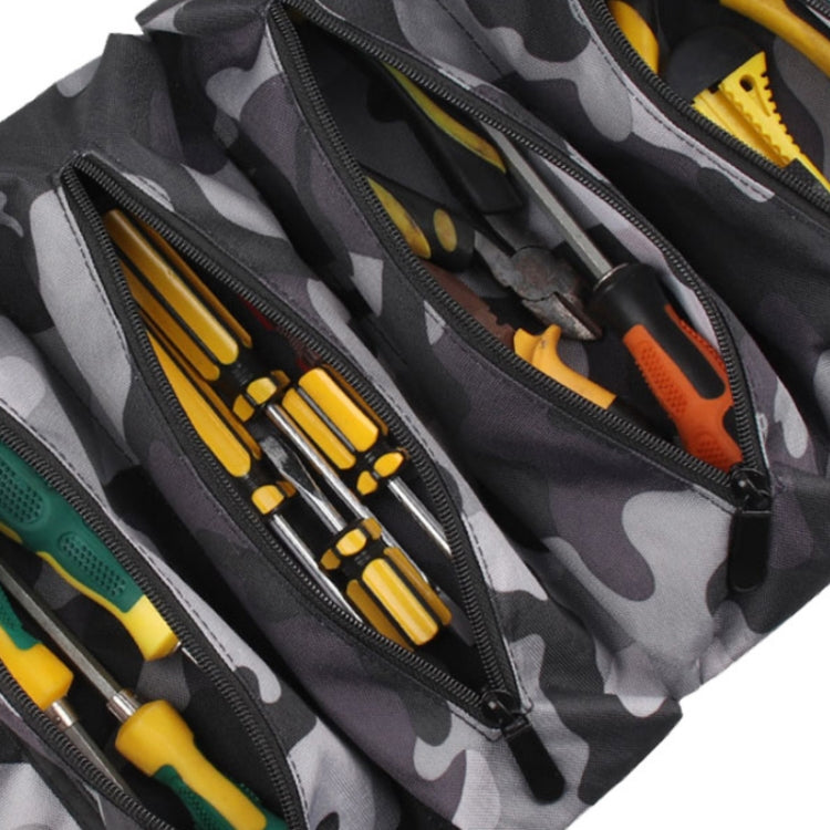 WESSLECO Oxford Cloth Electrical Hardware Hanging Tool Storage Bag(Camouflage Gray)