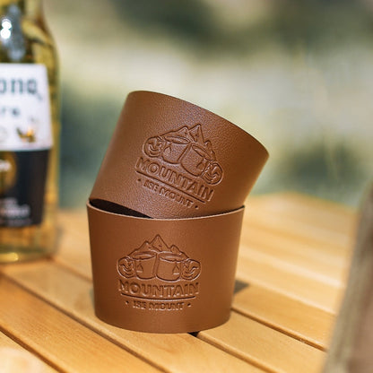Outdoor Stainless Steel Cup Anti-scald Sleeve High Temperature Heat Insulation Sleeve(Brown)