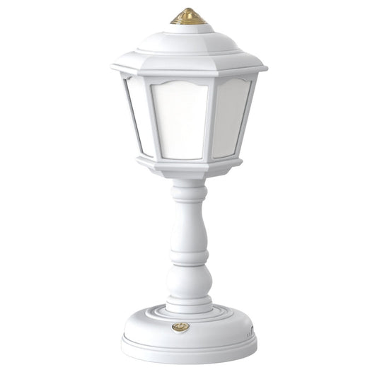 GIVELONG Retro Table Lamp USB Charging Small Night Light, Style: 320-6 White