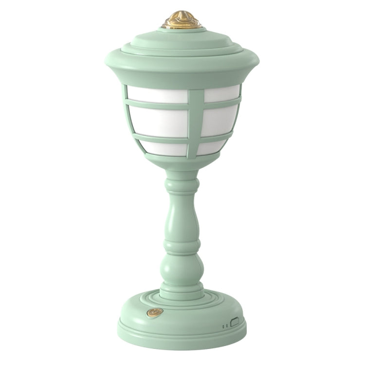 GIVELONG Retro Table Lamp USB Charging Small Night Light, Style: 322-4 Green