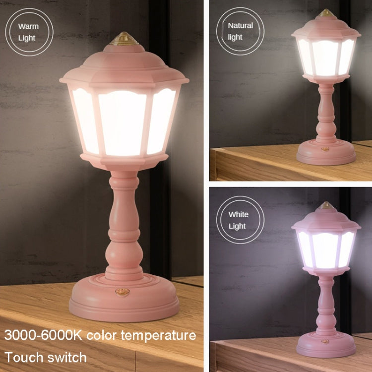 GIVELONG Retro Table Lamp USB Charging Small Night Light, Style: 322-6 White