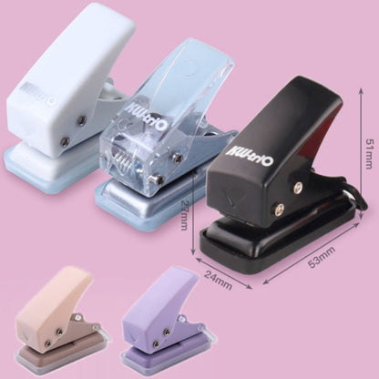 kw-trio 92A0 10 Pages Single Hole Mini Loose Leaf Puncher(Purple)