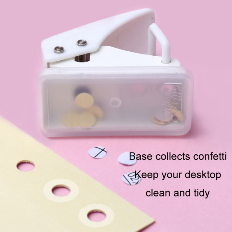 kw-trio 92A0 10 Pages Single Hole Mini Loose Leaf Puncher(Transparent)