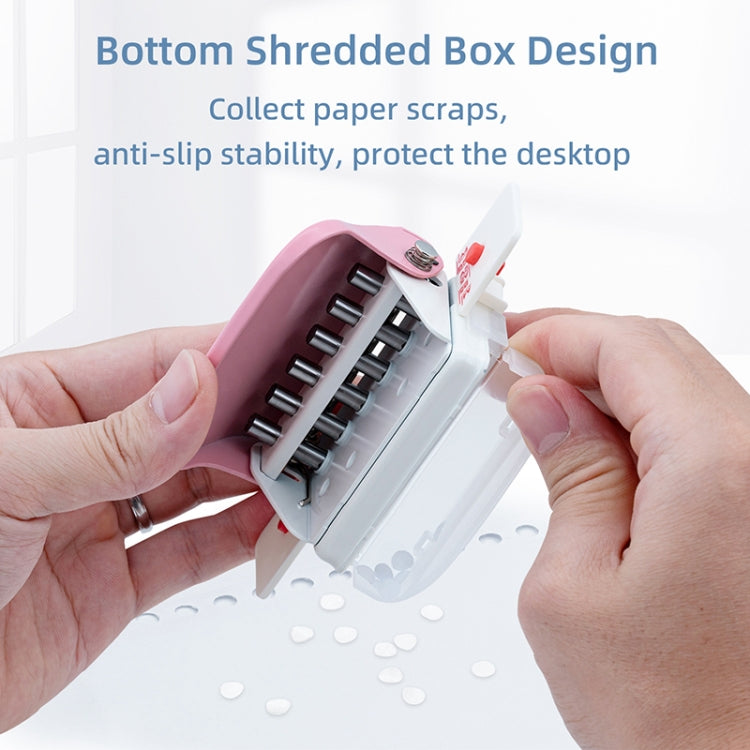 KW-TRIO 99h9 6 Holes A4 B5 Student Handmade Paper Hole Puncher(Pink)