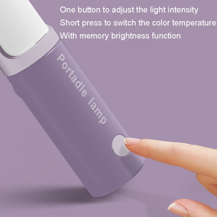 GIVELONG Handheld Mini Magnetic Lamp LED Intelligent Infinity Button Type Desk Lamp(Purple)