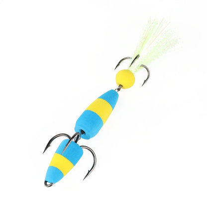 W.P.E PMG-M Foam Hook Soft Worm Bait Three Anchor Hook Fake Lures, Size: M(03)