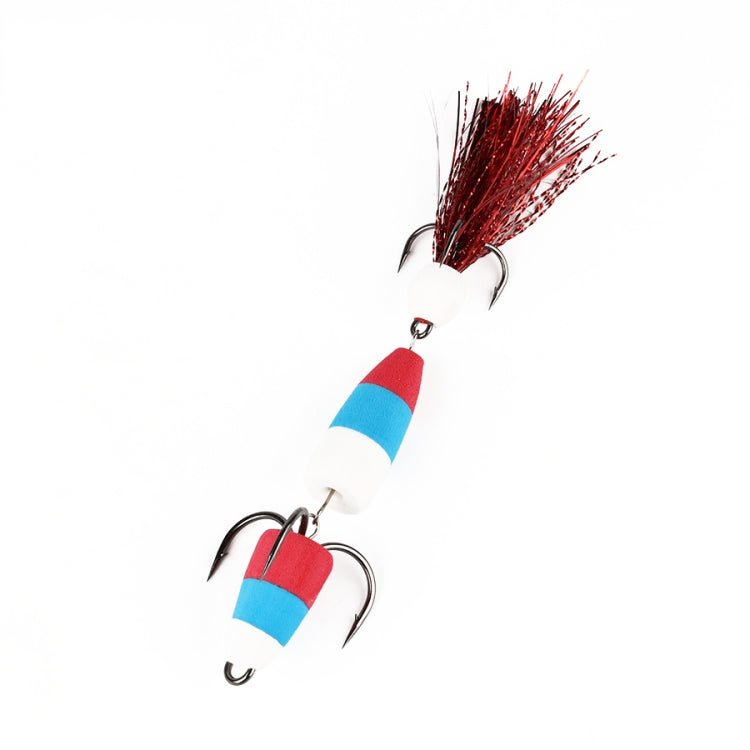 W.P.E PMG-M Foam Hook Soft Worm Bait Three Anchor Hook Fake Lures, Size: M(15)