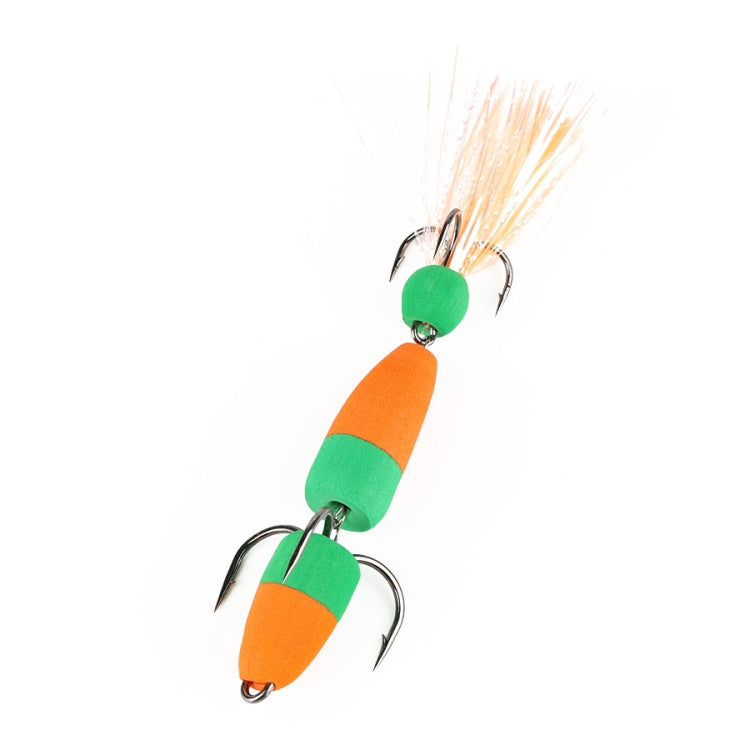 W.P.E PMG-M Foam Hook Soft Worm Bait Three Anchor Hook Fake Lures, Size: M(20)