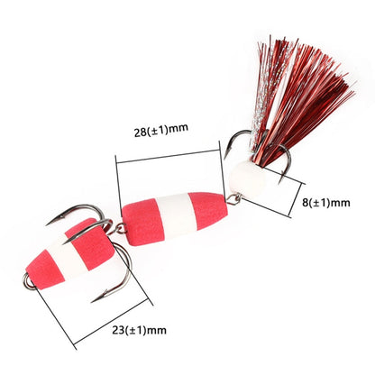 W.P.E PMG-M Foam Hook Soft Worm Bait Three Anchor Hook Fake Lures, Size: M(26)
