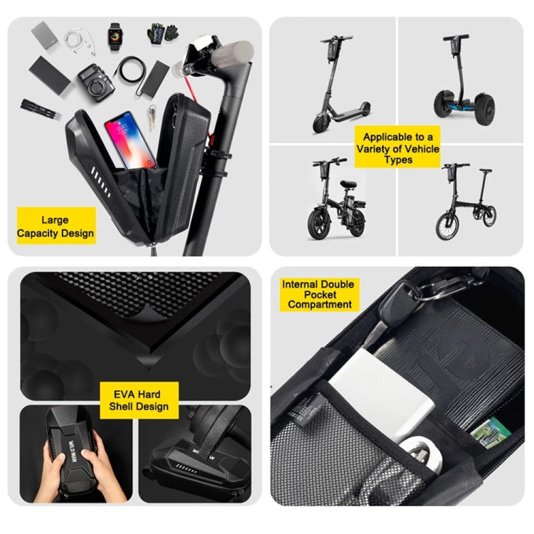 WILD MAN  ES8X Electric Scooter Bicycle Fast Disassembly Hanging Bag EVA Hard Shell Bag, Size: 4L(Black)