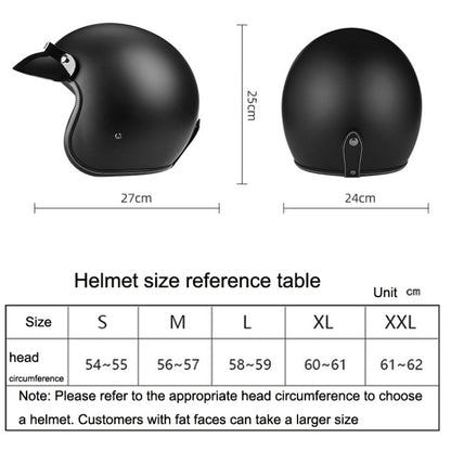 BYB 701 All Seasons Retro Motorcycle Helmet, Size: L(Bright White)