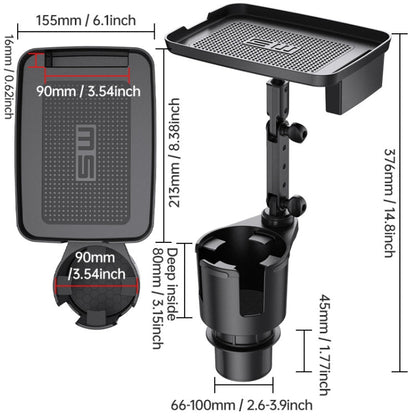 SHUNWEI 2 porte-gobelets multifonctions pour voiture
