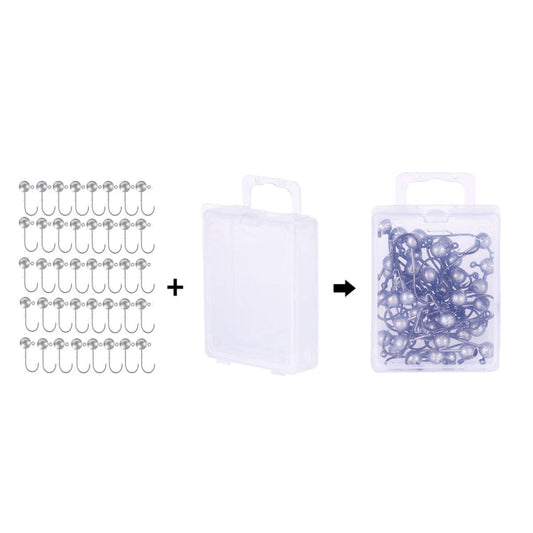 HENGJIA JI035 40pcs 1.5g Têtes Plombées Hameçons de Pêche Matériel de Pêche Lua Anti-chute Hameçons