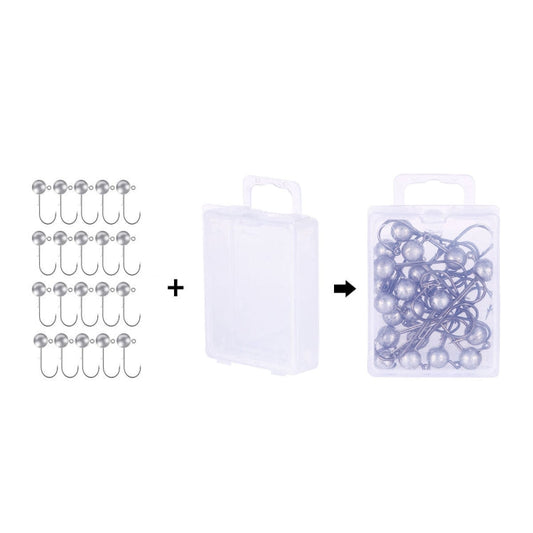 HENGJIA JI035 20pcs 3.5g Hameçons plombés Matériel de pêche Lua Hameçons anti-chute