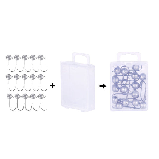 HENGJIA JI035 15pcs 5g Tête Plombée Hameçon Matériel de Pêche Hameçons Anti-chute Lua