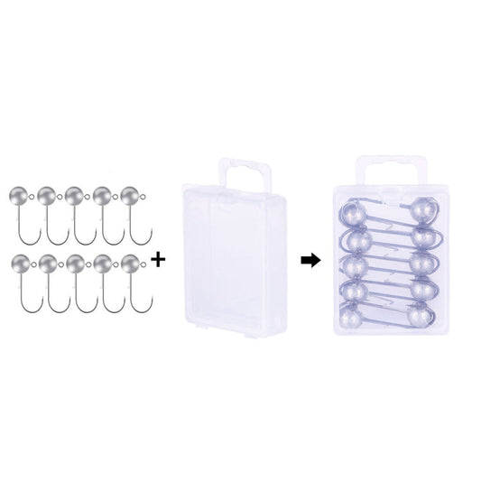 HENGJIA JI035 10pcs Hameçons Plombés 7g Équipement de Pêche Hameçons Anti-chute Lua