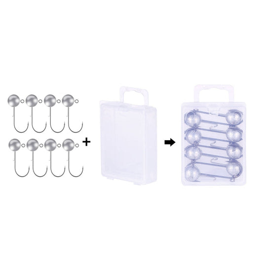 HENGJIA JI035 8 pièces 10g Têtes Plombées Hameçons Matériel de Pêche Hameçons Lua Anti-chute